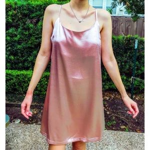 Pink slip dress